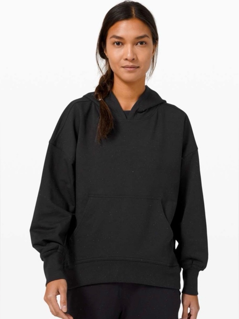 LULULEMON Black Hoodie with Kangaroo Pocket Women's Size 12